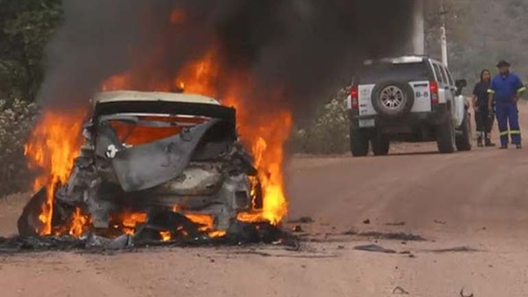 Στάχτη και αποκαΐδια έγινε το rally car 
